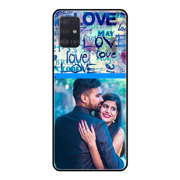 Galaxy A51 Custom Glass Mobile Case  - Colorful Love Design