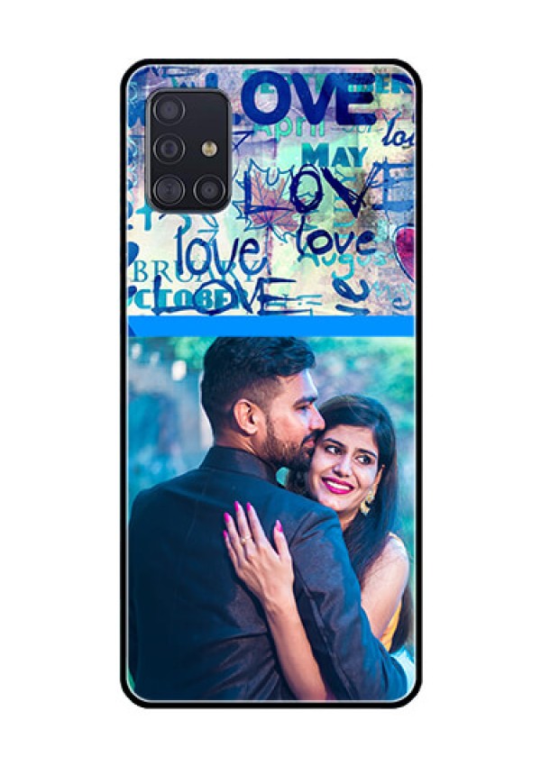 Galaxy A51 Custom Glass Mobile Case  - Colorful Love Design