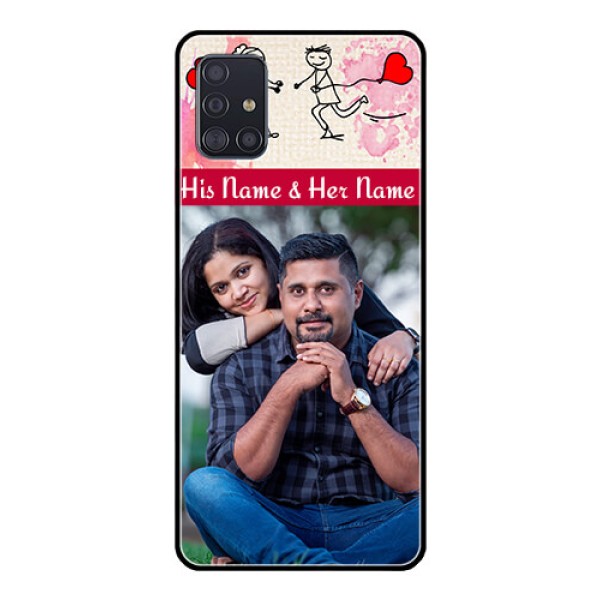 Galaxy A51 Photo Printing on Glass Case  - You and Me Case Design