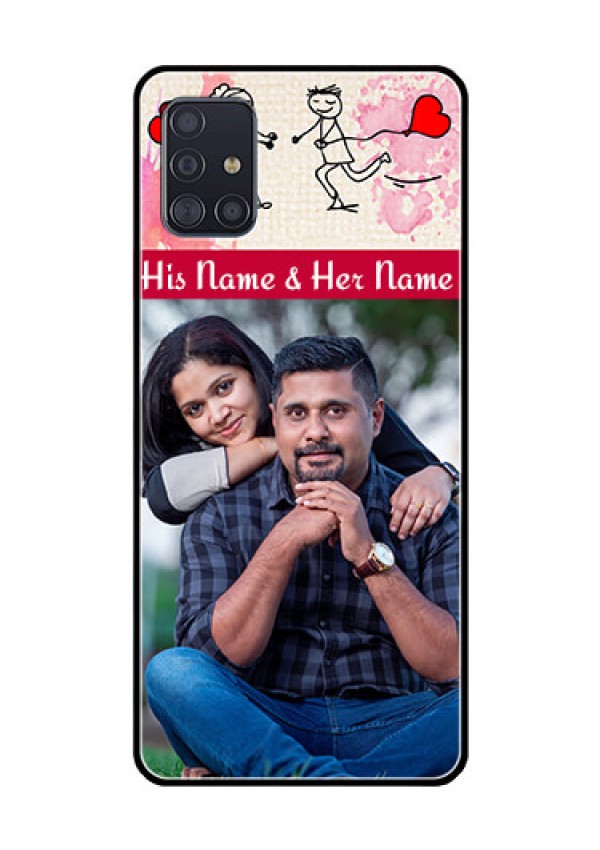 Galaxy A51 Photo Printing on Glass Case  - You and Me Case Design