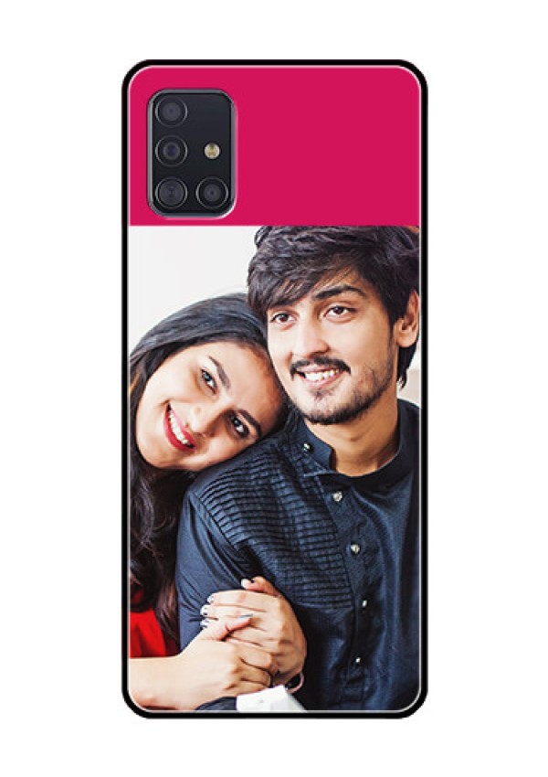 Galaxy A51 Custom Glass Mobile Case  - Anniversary Cover Design