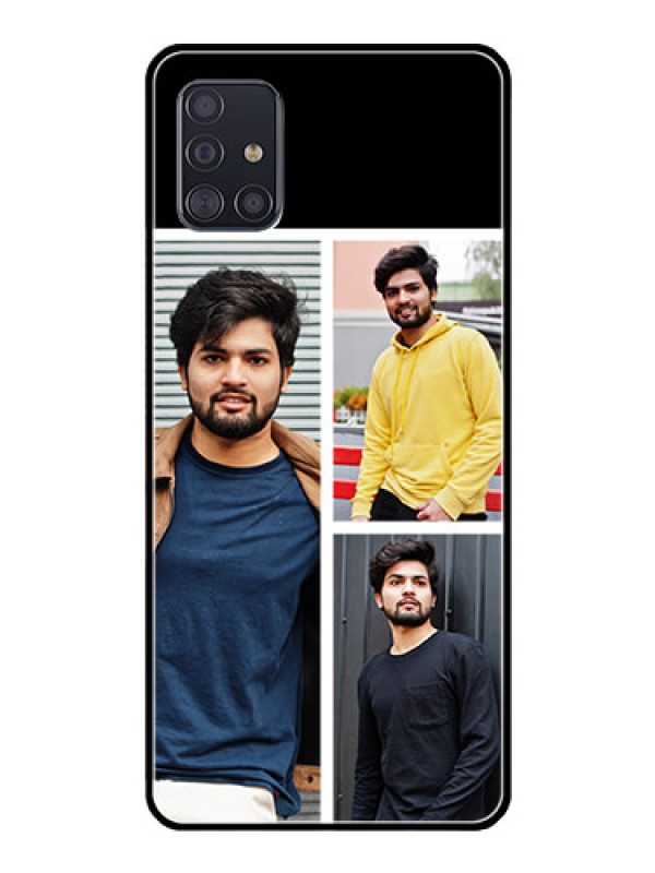 Custom Galaxy A51 Photo Printing on Glass Case  - Upload Multiple Picture Design