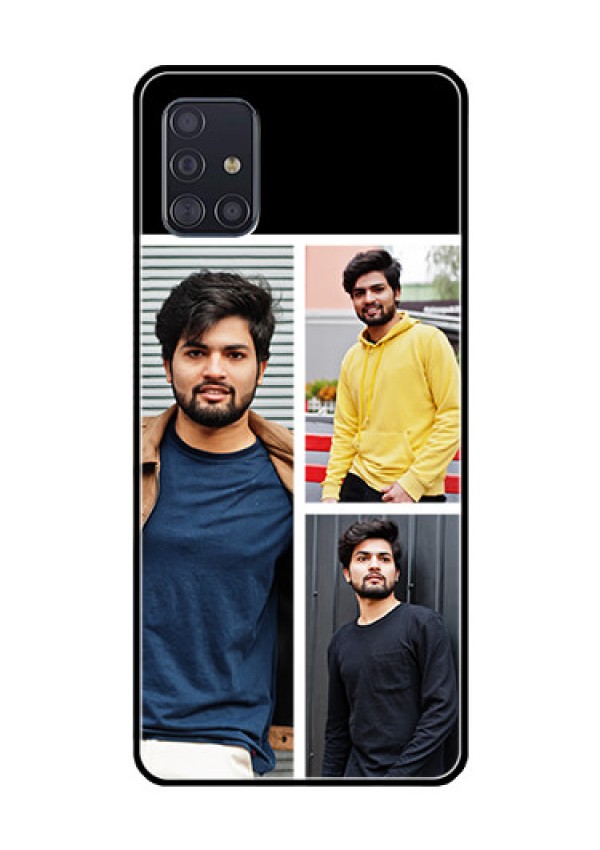 Galaxy A51 Photo Printing on Glass Case  - Upload Multiple Picture Design