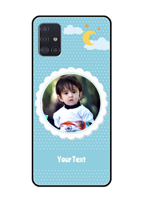 Galaxy A51 Personalised Glass Phone Case  - Violet Pattern Design