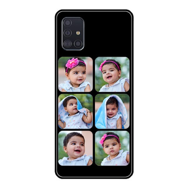 Galaxy A51 Photo Printing on Glass Case  - Multiple Pictures Design
