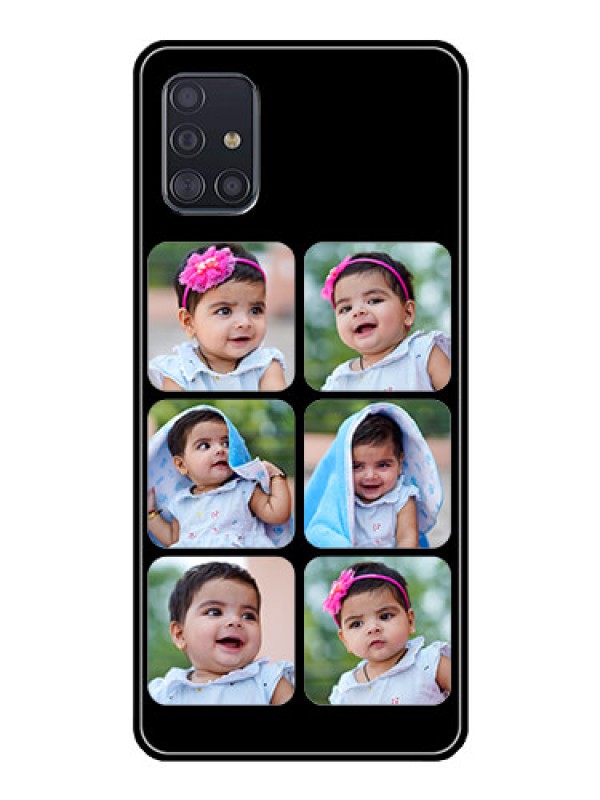 Custom Galaxy A51 Photo Printing on Glass Case  - Multiple Pictures Design