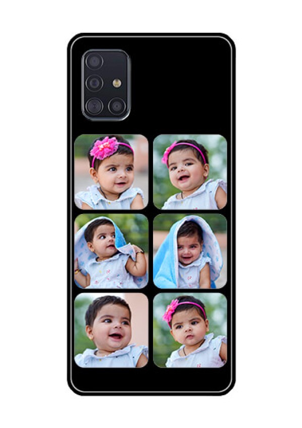 Galaxy A51 Photo Printing on Glass Case  - Multiple Pictures Design