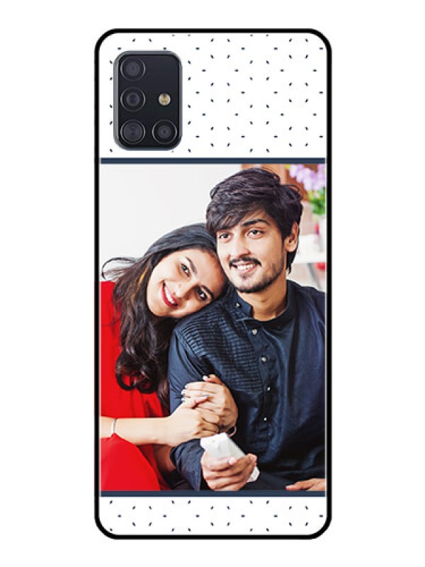 Custom Galaxy A51 Personalized Glass Phone Case  - Premium Dot Design