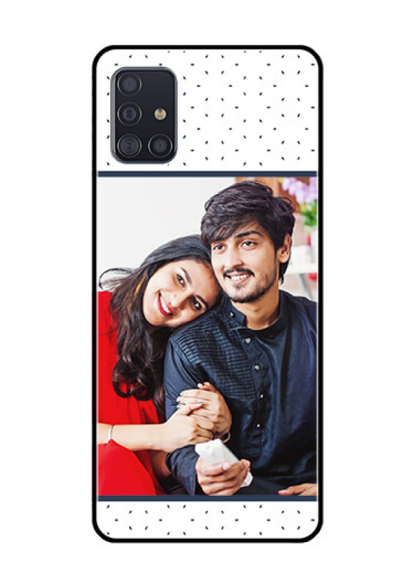 Galaxy A51 Personalized Glass Phone Case  - Premium Dot Design