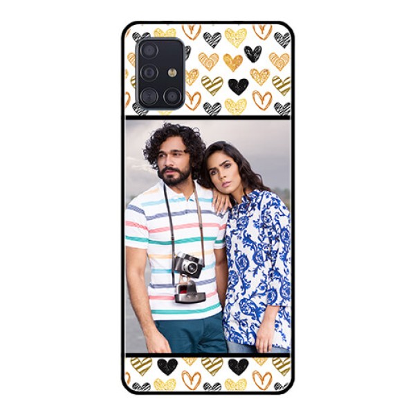 Galaxy A51 Photo Printing on Glass Case - Love Symbol Design Galaxy A51 Photo Printing on Glass Case - Love Symbol Design