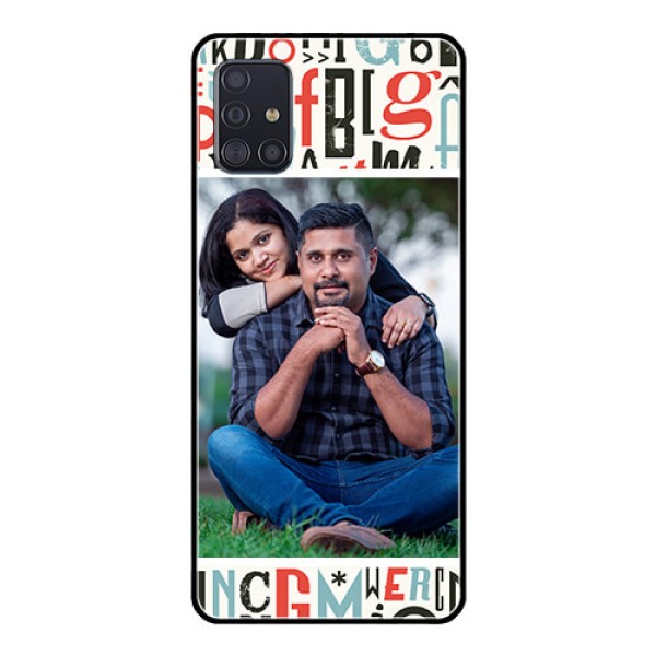Galaxy A51 Personalized Glass Phone Case  - Alphabet Design