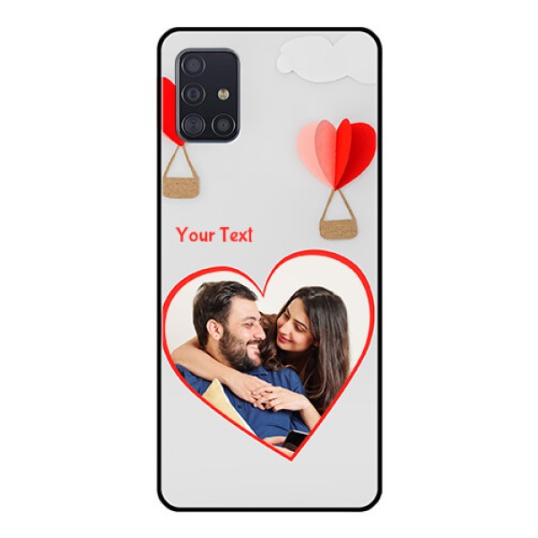 Galaxy A51 Custom Glass Mobile Case  - Parachute Love Design