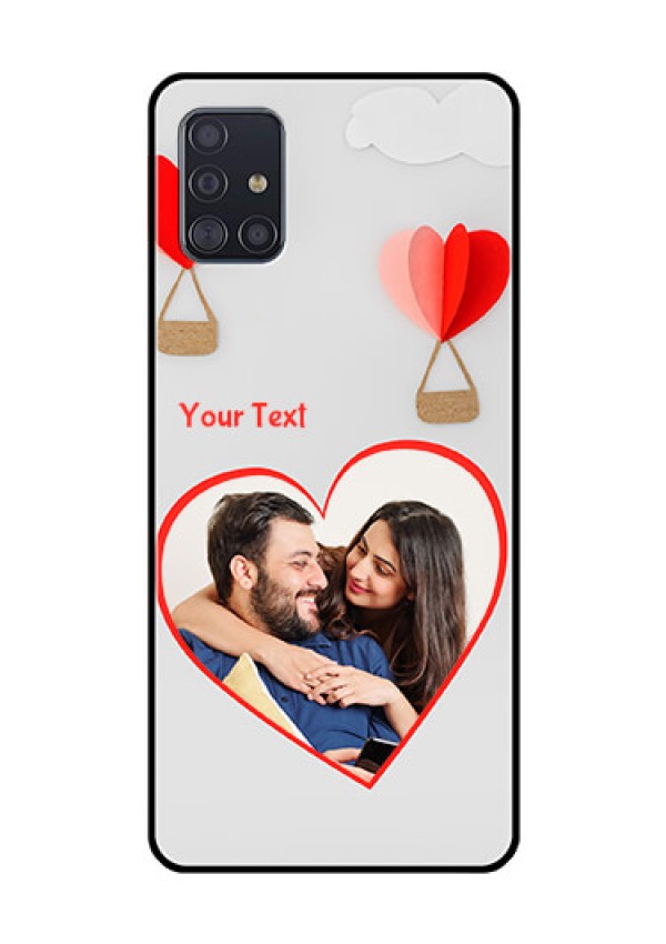 Galaxy A51 Custom Glass Mobile Case  - Parachute Love Design
