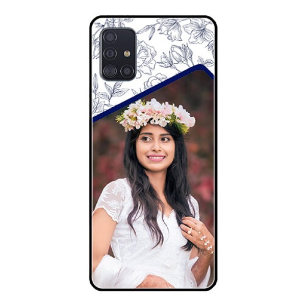Galaxy A51 Personalized Glass Phone Case - Premium Floral Design Galaxy A51 Personalized Glass Phone Case - Premium Floral Design