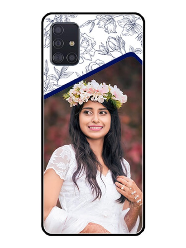 Custom Galaxy A51 Personalized Glass Phone Case  - Premium Floral Design