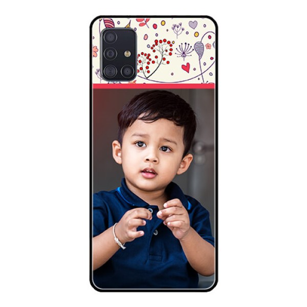 Galaxy A51 Custom Glass Mobile Case  - Premium Floral Design