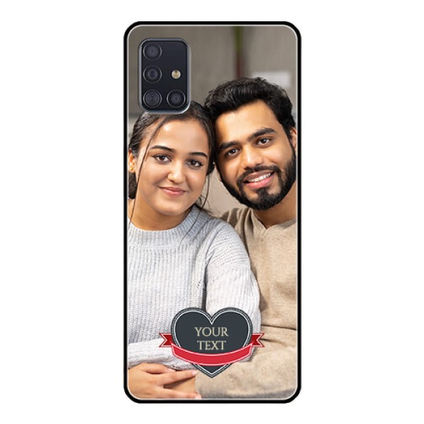 Galaxy A51 Custom Glass Phone Case  - Just Married Couple Design