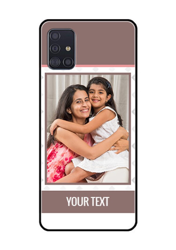 Galaxy A51 Photo Printing on Glass Case  - Simple Diamond Design