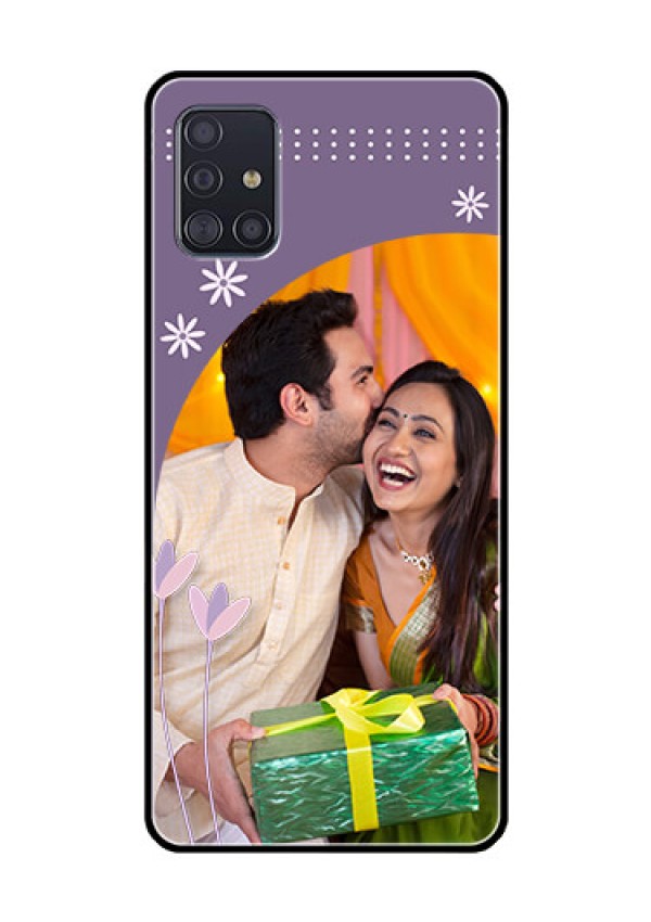 Galaxy A51 Custom Glass Mobile Case  - Lavender flowers design 