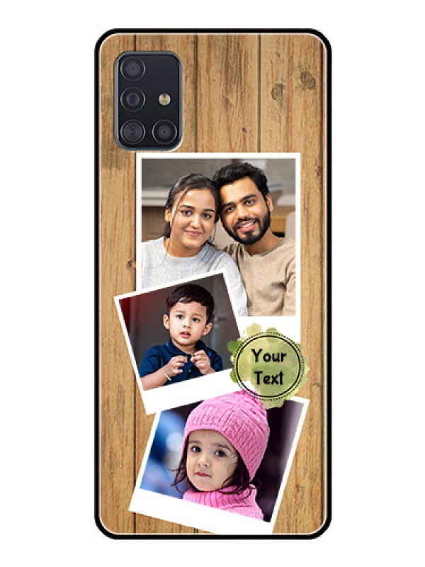 Custom Galaxy A51 Custom Glass Phone Case  - Wooden Texture Design