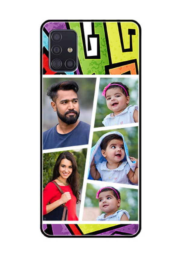 Galaxy A51 Custom Glass Phone Case  - Graffiti pattern Design
