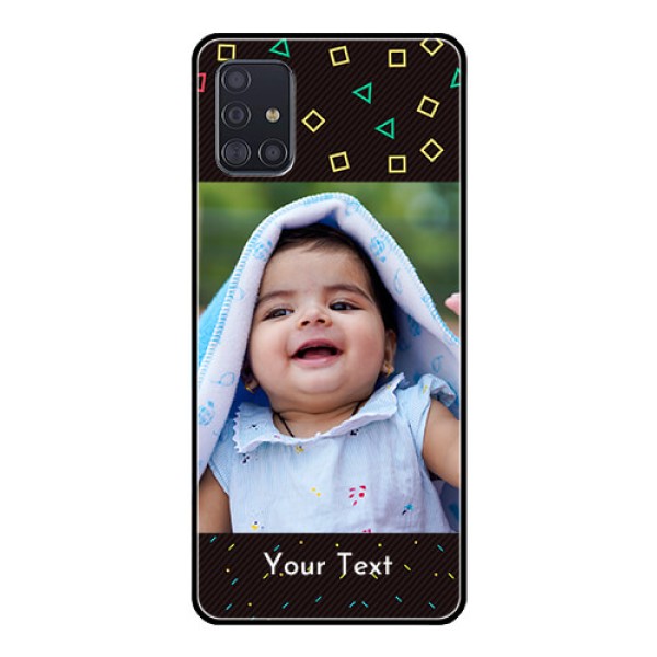 Galaxy A51 Custom Glass Phone Case - with confetti birthday design Galaxy A51 Custom Glass Phone Case - with confetti birthday design
