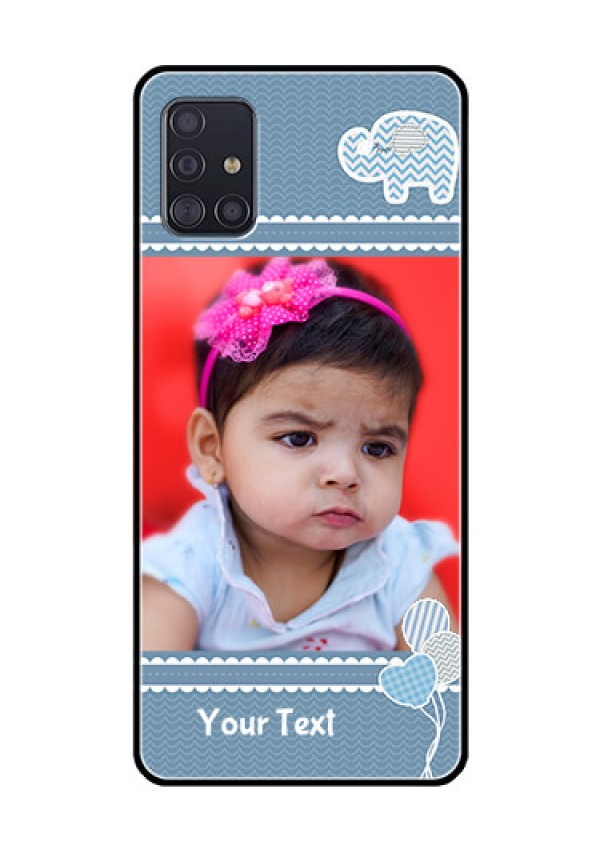 Galaxy A51 Photo Printing on Glass Case  - with Kids Pattern Design
