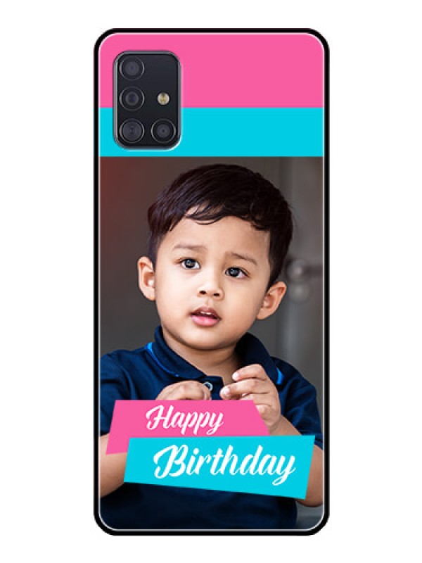 Custom Galaxy A51 Personalized Glass Phone Case  - Image Holder with 2 Color Design