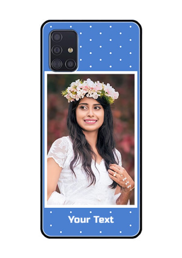 Galaxy A51 Photo Printing on Glass Case  - Polka dots design