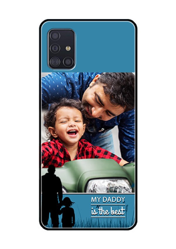 Galaxy A51 Custom Glass Mobile Case  - Best dad design 