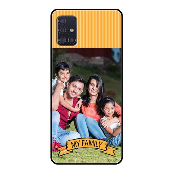 Galaxy A51 Custom Glass Phone Case  - My Family Design