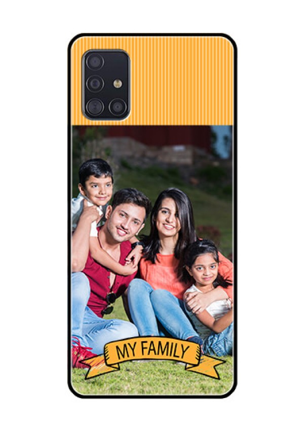 Galaxy A51 Custom Glass Phone Case  - My Family Design