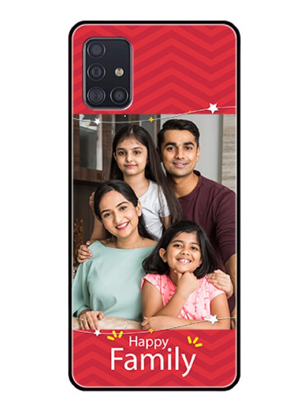 Custom Galaxy A51 Personalized Glass Phone Case  - Happy Family Design