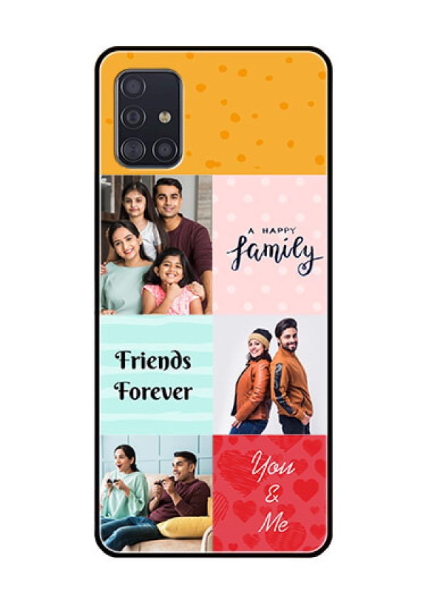 Galaxy A51 Personalized Glass Phone Case  - Images with Quotes Design