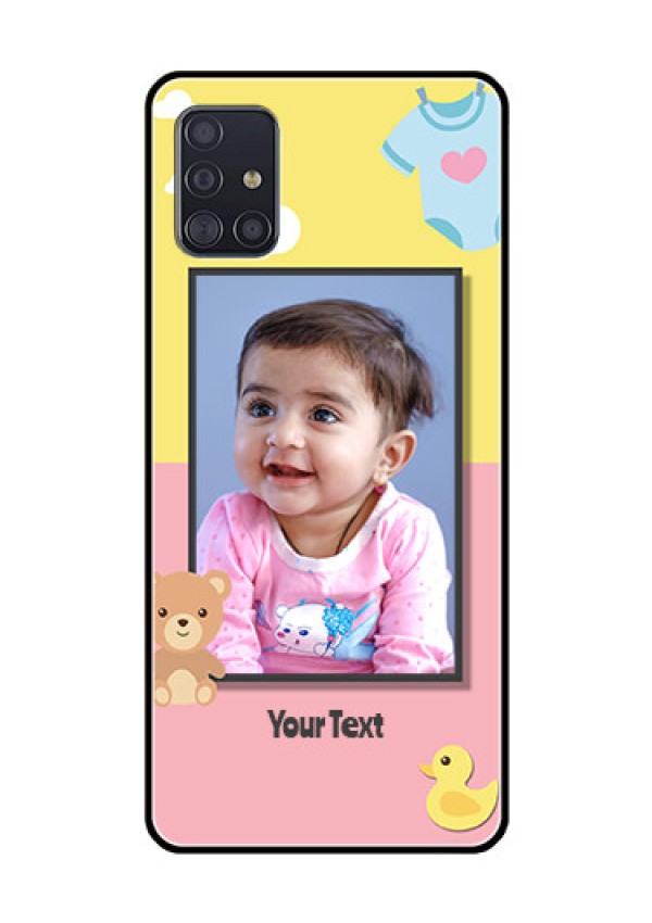 Galaxy A51 Photo Printing on Glass Case  - Kids 2 Color Design