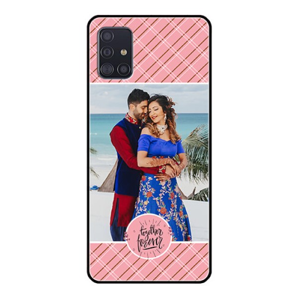 Galaxy A51 Personalized Glass Phone Case  - Together Forever Design