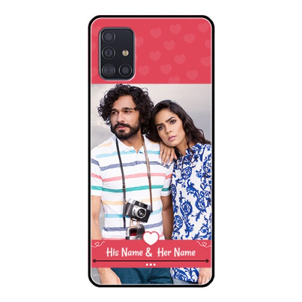 Galaxy A51 Photo Printing on Glass Case  - Simple Love Design
