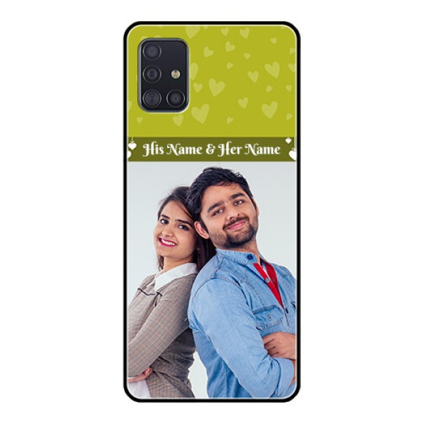 Galaxy A51 Custom Glass Phone Case  - You & Me Heart Design