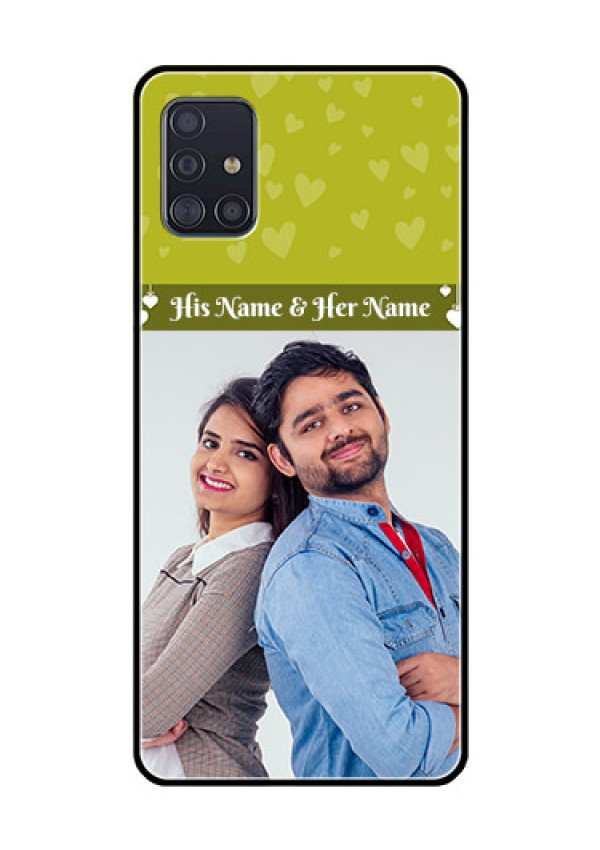 Galaxy A51 Custom Glass Phone Case  - You & Me Heart Design