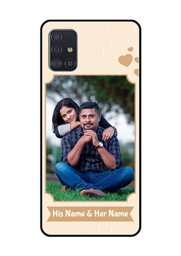 Galaxy A51 Custom Glass Phone Case  - with confetti love design 