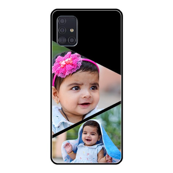 Galaxy A51 Custom Glass Phone Case  - Semi Cut Design