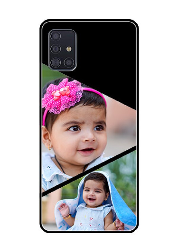 Galaxy A51 Custom Glass Phone Case  - Semi Cut Design