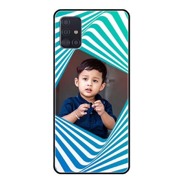 Galaxy A51 Personalized Glass Phone Case  - Abstract Spiral Design