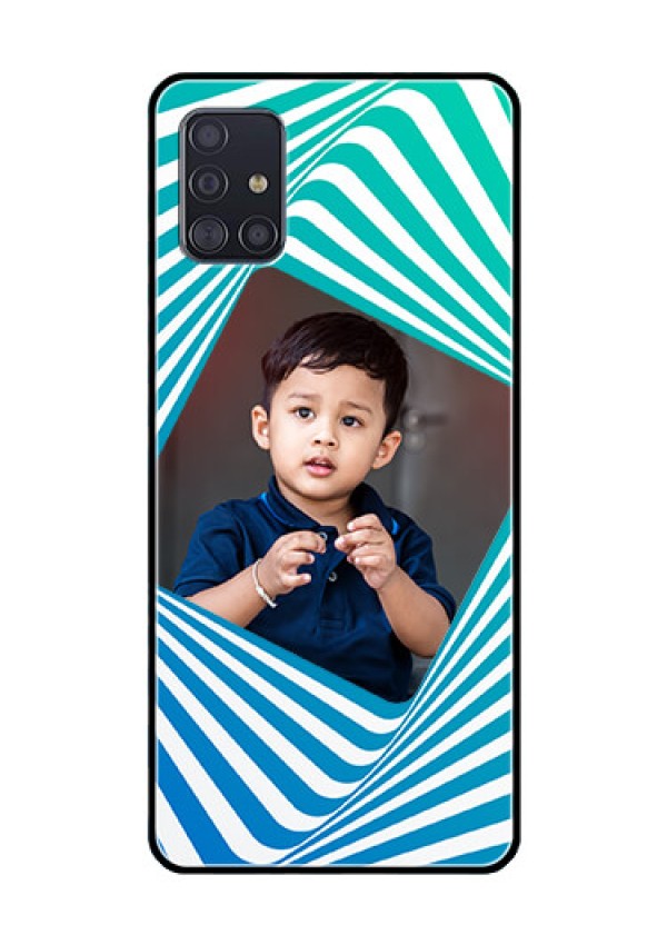 Galaxy A51 Personalized Glass Phone Case  - Abstract Spiral Design