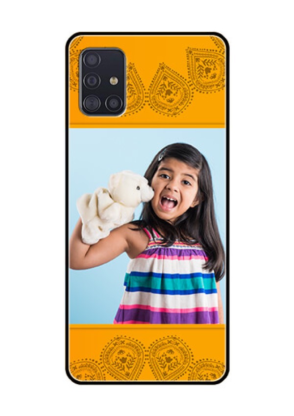 Galaxy A51 Personalized Glass Phone Case  - Photo Wedding Design 