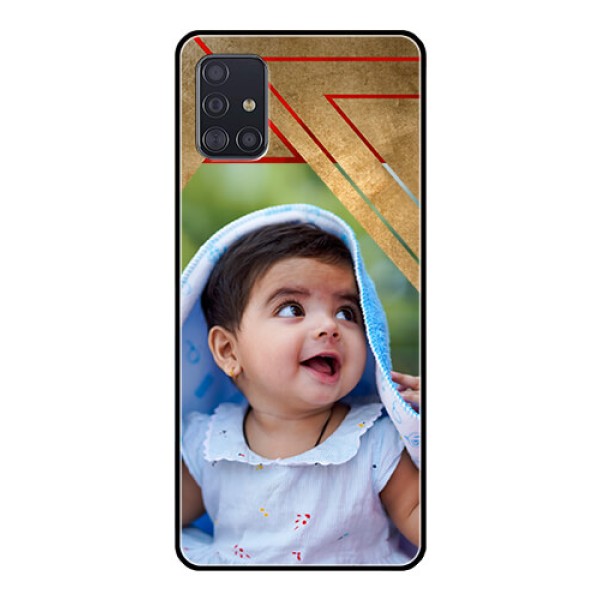 Galaxy A51 Personalized Glass Phone Case  - Gradient Abstract Texture Design