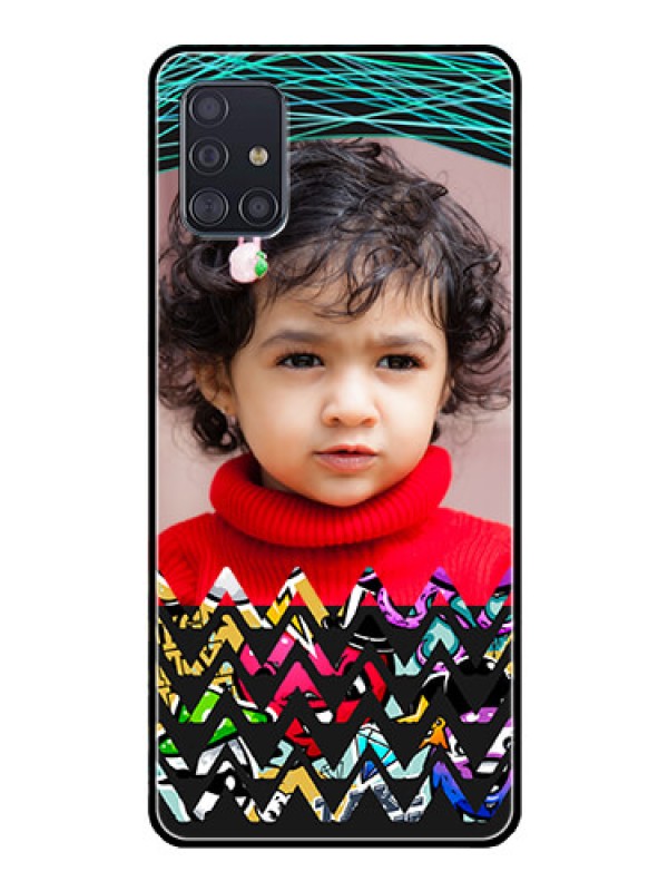 Custom Galaxy A51 Personalized Glass Phone Case  - Neon Abstract Design