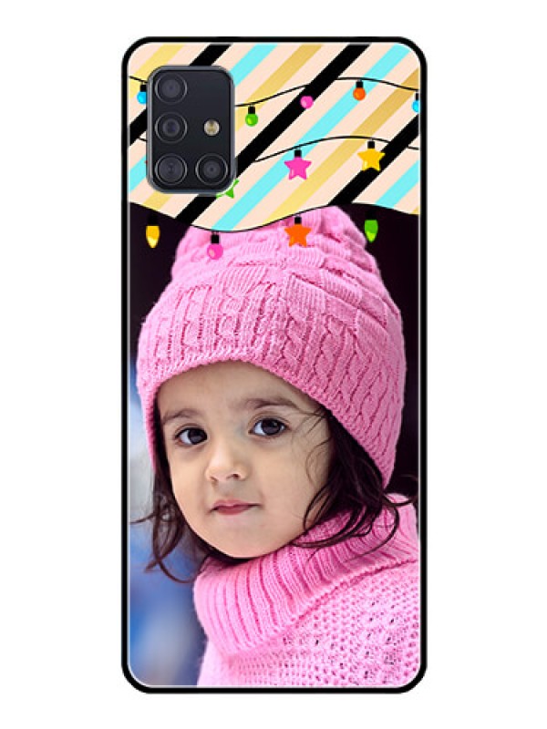 Custom Galaxy A51 Custom Glass Mobile Case  - Lights Hanging Design