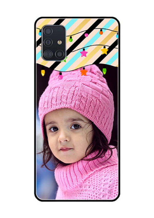Galaxy A51 Custom Glass Mobile Case  - Lights Hanging Design