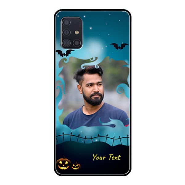 Galaxy A51 Custom Glass Phone Case - Halloween frame design Galaxy A51 Custom Glass Phone Case - Halloween frame design